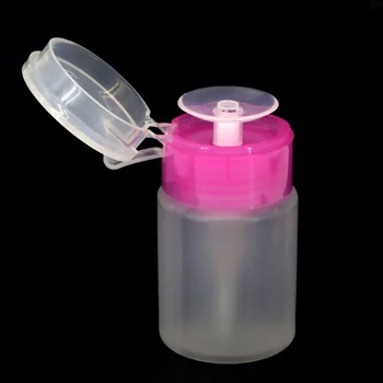 

6 Pcs 60ML Nail Art Pump Dispenser Empty Bottle Plastic Polish Remover Cleaner Liquid Container Storage Small Pressure Bottles
