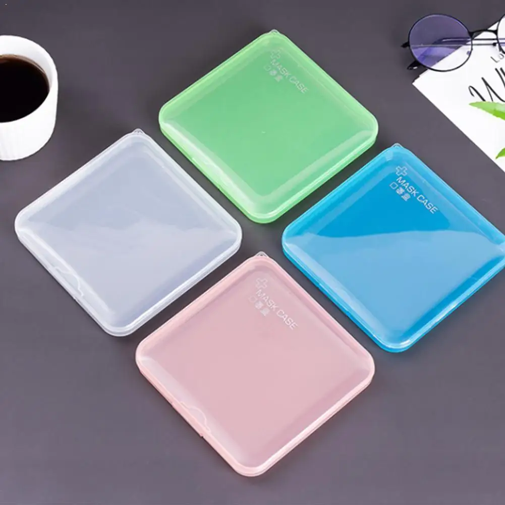 

Portable Face Masks Storage Box Moisture-Proof Cover Holder Storage Office Case Box Seal Stationery For Home Mask Dustproof F7O2