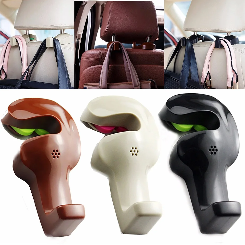 

Car hanger hooks for clothes and bags with Headrest Mount (2 pieces/set)