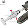 Maikes 22mm 24mm Genuine Leather Watch Band For Amazfit Huawei Samsung Galaxy Watch Active2 Gear S3 Strap Replacement Straps ► Photo 2/6