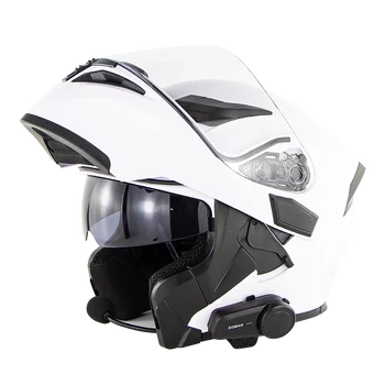 

Flip up Dual Visors Full Face Motorcycle Helmet casco capacete moto Dot/ECE Approved Soman SM955 with M2 Bluetooth Headset