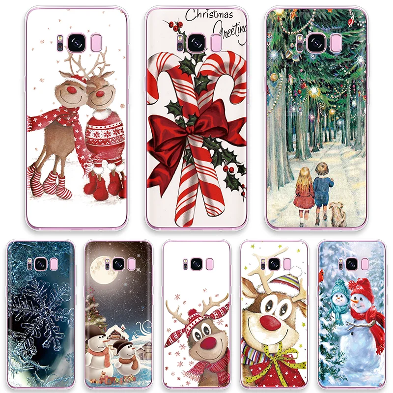 

Merry Christmas Gift TPU Shell For Samsung Galaxy S6 S7 Edge Plus S10 Plus S4 S5 Mini S8 S9 Plus S10e M10 M20 M30 M40 i9060 Case