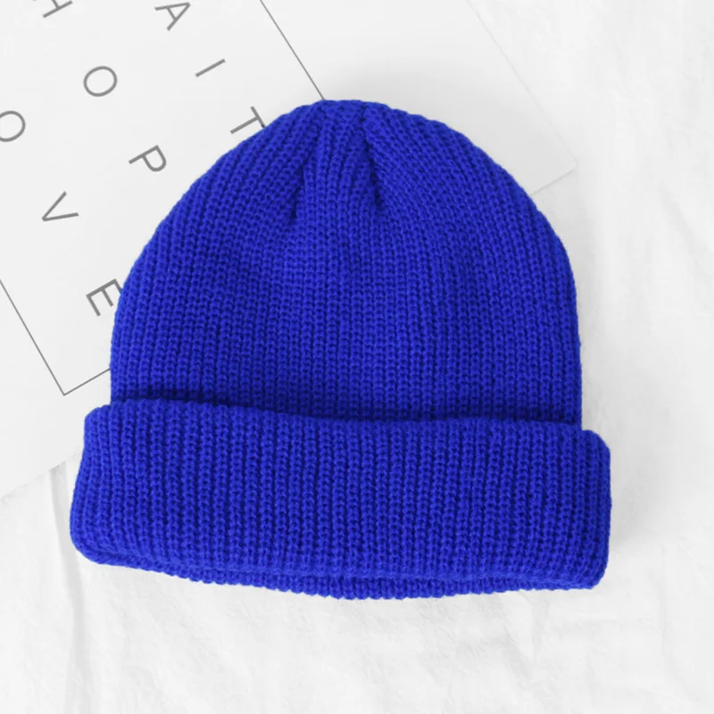 Royal Blue Теплые зимние шапки для женщин Шапки Твердые меховая женская шапка шапочка s Рыбак Docker Beanie шляпа Женская Повседневная шапка - Цвет: Royal Blue