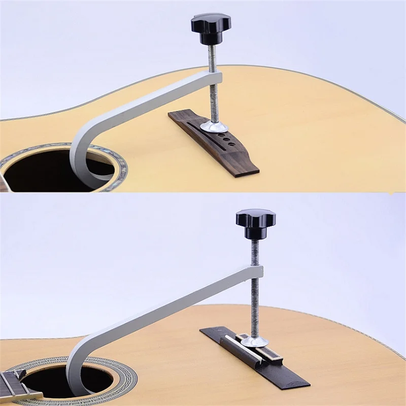 Acoustic Guitar Bridge Clamp / Cast Steel Deep Throat Clamp / Deep