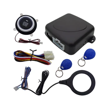 

12V Car Smart Alarm System Push Engine Start Stop Button Lock Ignition Immobilizer with Remote Keyless Entry System