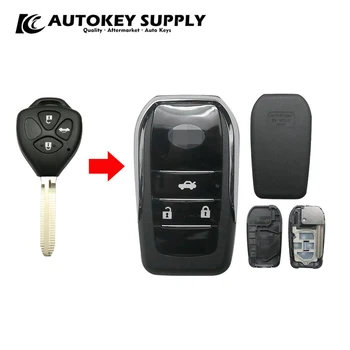 3 pulsanti adatti per Toyota Camry RAV4 Reiz Vios Crown car telecomando dritto modificato chiave pieghevole shell AKTYF125