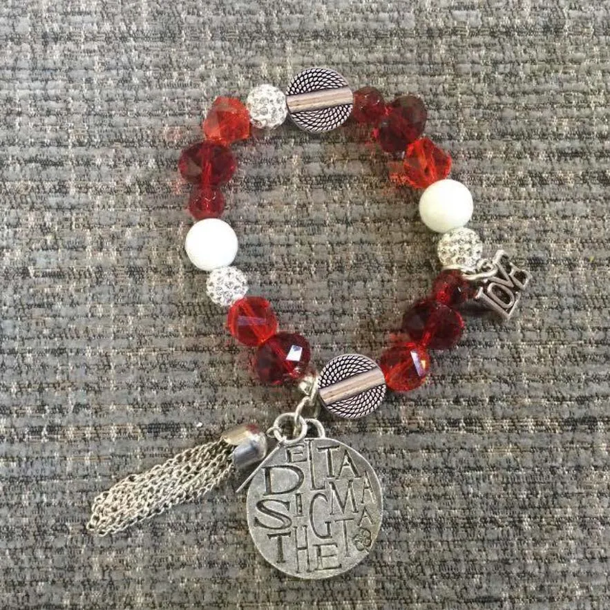 

Topvesko DST AEO Newly handmake Delta Sigma Theta Love Tassels charm Bracelet