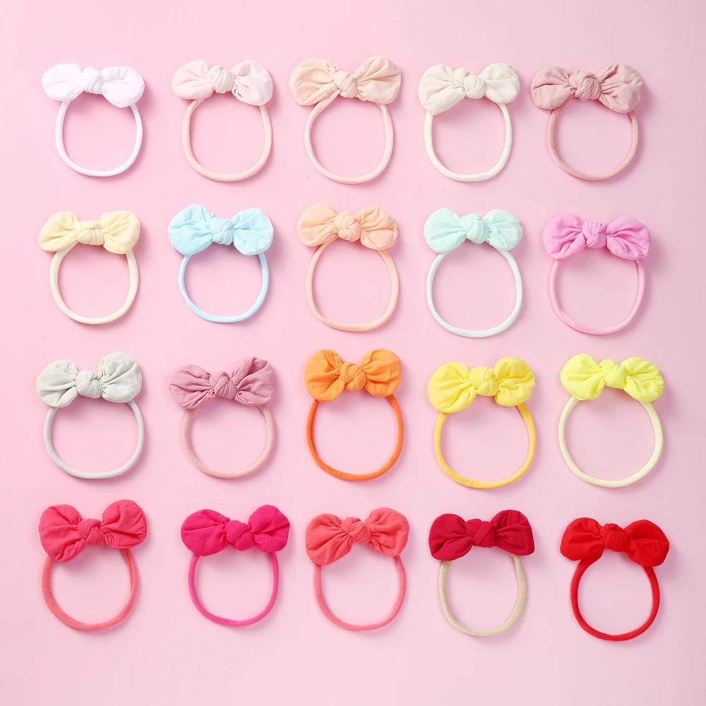 

Kids Bowknot Rope Hair Bows for Girls Baby Candy Colors Hair Ties Gum Solid Elastic Hair Band Child Hair Accessories Rope