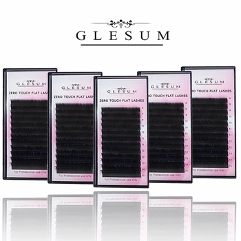 

GLESUM Eyelashes Extensions Super Soft and Super Black Flat Lash Ellipse Lash