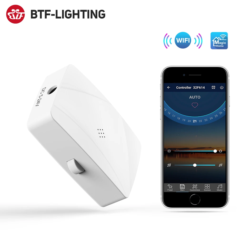 Мини Wi Fi WS2811 WS2812B WS2815 RGB Светодиодная лента контроллер светильник 2 выхода Alexa Google