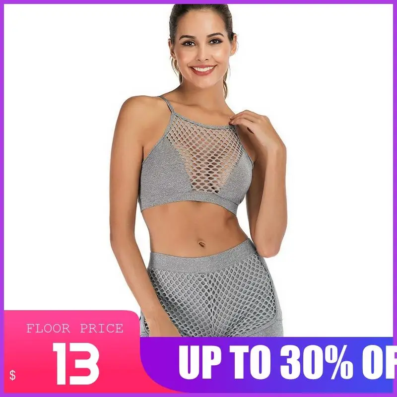 Ropa Mujer Gym Fitness Set Sport Clothes For Women Chandal Sports Bra With Active Shorts 2020 Sets 2 Piece | Спорт и развлечения