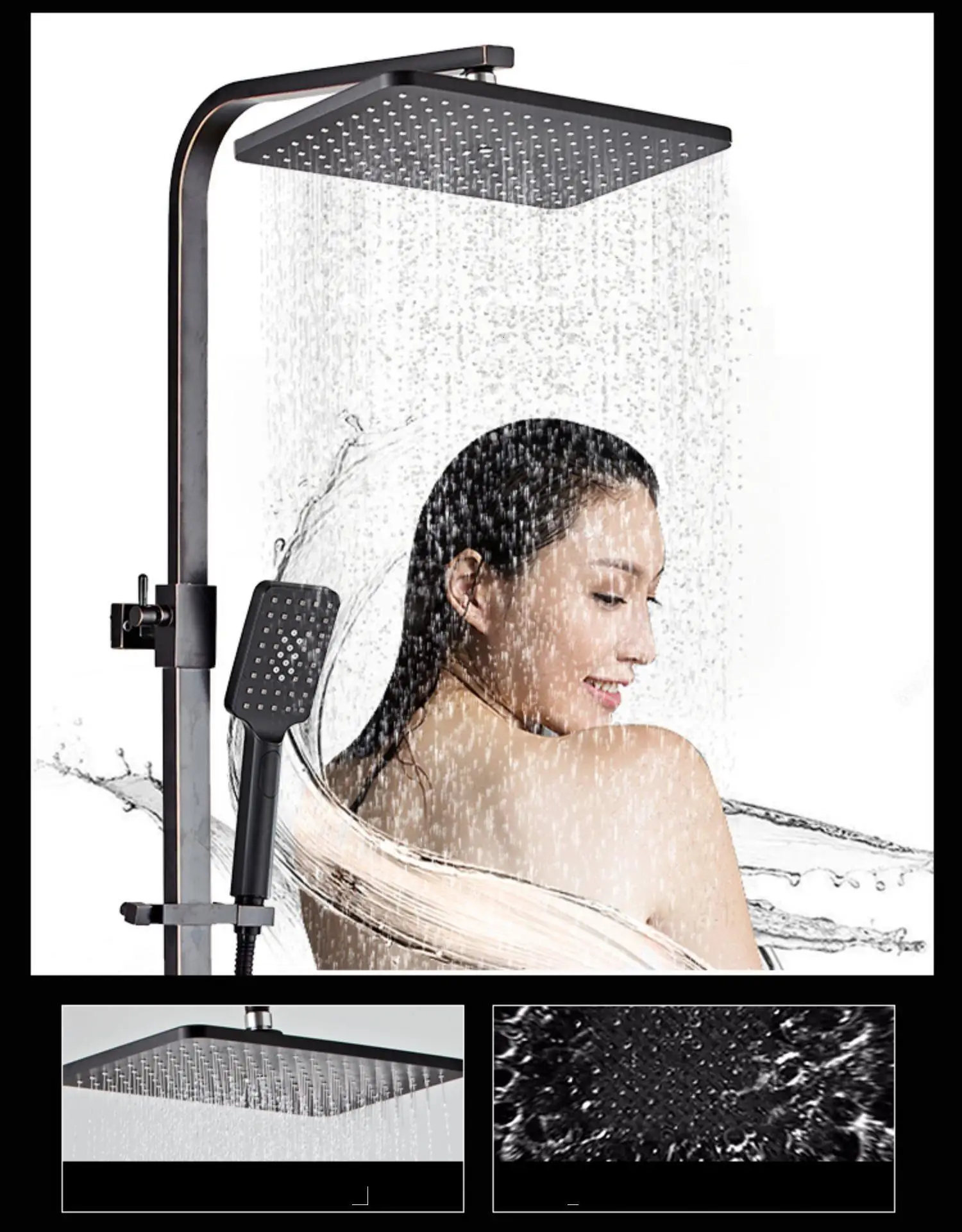 Лонгборда дущ Системы Piscina Ducha Chuveiro Douchette Preto Conjunto De Ducha Eletrico душ Chuveiro Ванная комната душа Системы