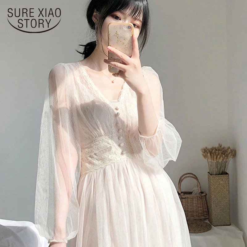 Autumn Fashion Button Up Satin Silk Shirt Vintage Blouse Women White Lady Long Sleeves Female Loose Street Shirts 11355