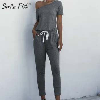 

Two Pieces Solid Sets Women Casual Flash Neck T-shirts & Drawstring Pants with Pockets Sporty Tracksuits Femme Streetwear GV568