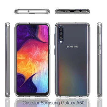 

For Samsung A20/A30,A10,A50,A40,A20E Acrylic + TPU Shockproof Transparent Armor Protective Back Cover Case