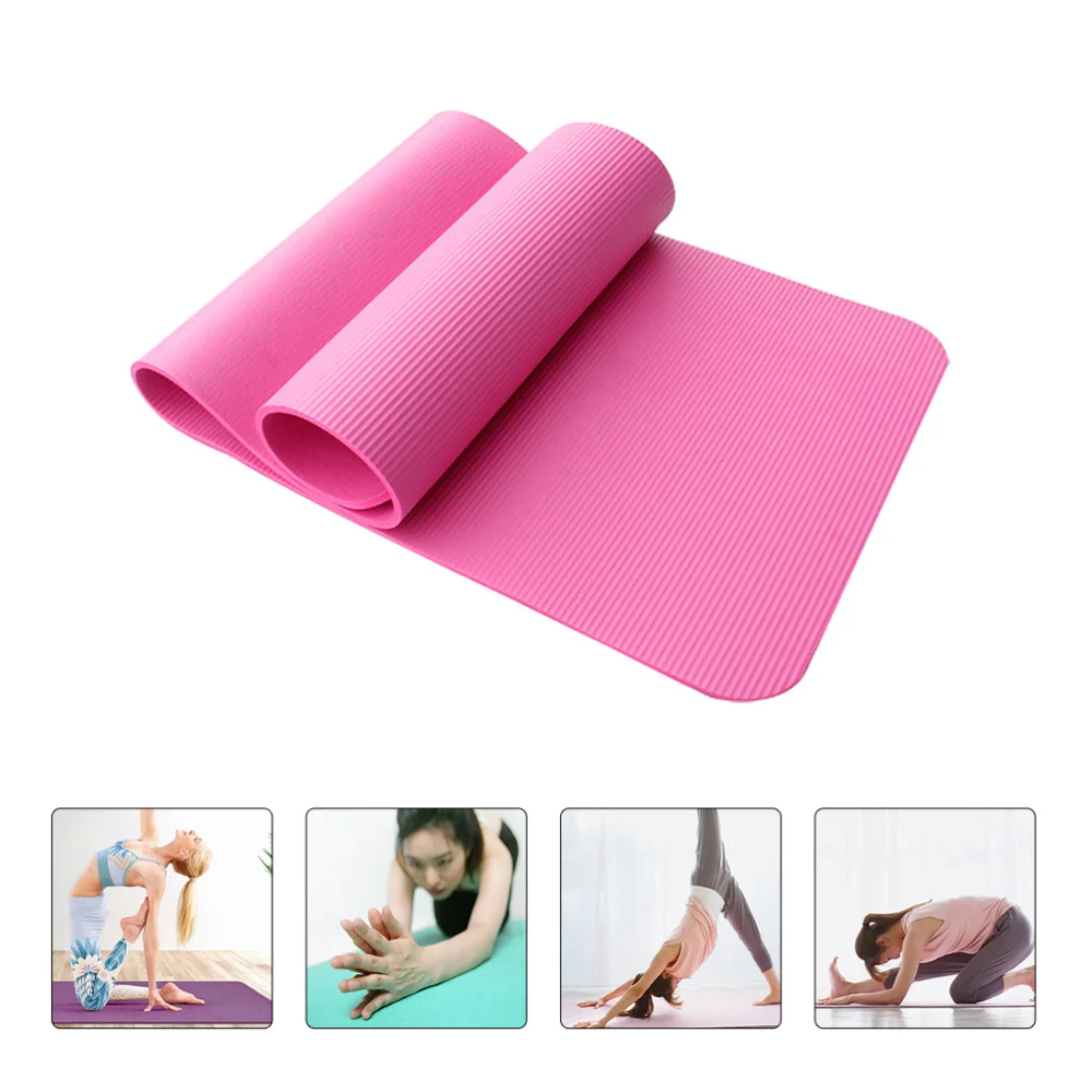 

1Pc Yoga Mat Thick Yoga Pad Non-slip Yoga Cushion Fitness Mat (Random Color)
