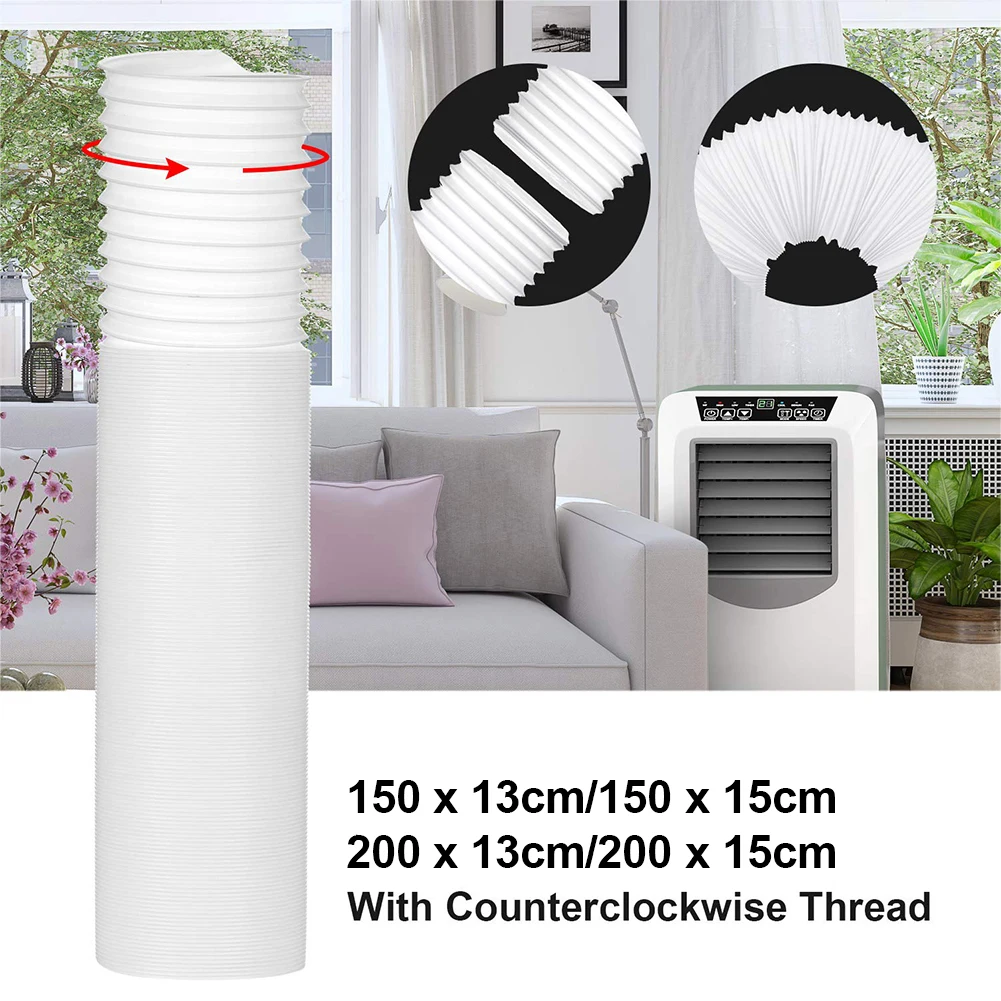 Tubo de escape de aire acondicionado flexible, manguera extra de 118 pulgadas y 125mm de largo para ventilación portátil