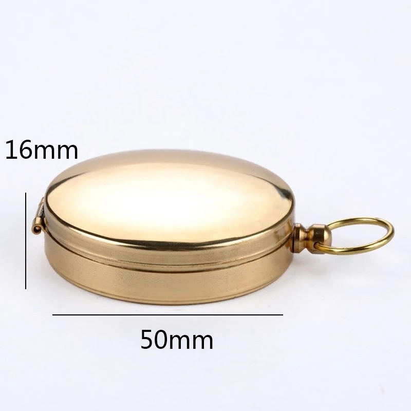 Открытый кемпинг компас охотничий портативный карманный медный Раскладушка Компас со светящимся водонепроницаемым снаряжение для кемпинга инструменты для выживания