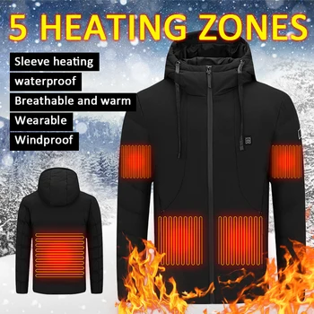

New Sleeve Heating Smart Heating Suit USB Hooded Electric Heating Jacket Heating