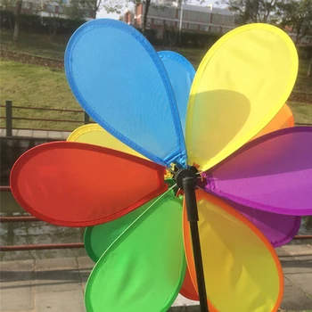 

Sunflower Windmill Wind Spinner Rainbow Whirligig Wheel Home Yard Decoration New B85C
