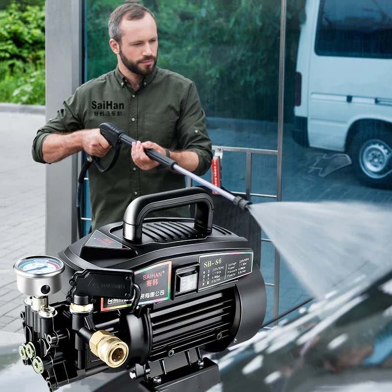 Limpiador de alta presión para el hogar, bomba de 220v, máquina de limpieza automática, lavadora portátil pequeña para coche