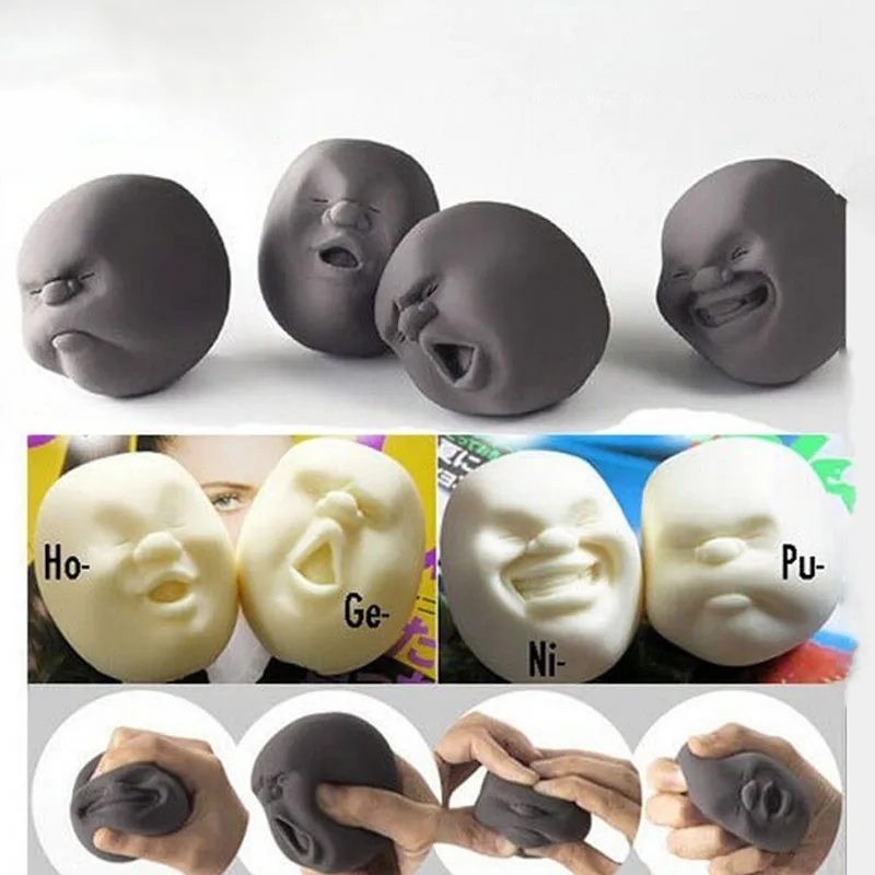 

Novelty Resin Funny Gags Practical Jokes Vent Human Face Anti Stress Ball Halloween Scented Squeeze Toy Geek Reliever Squeeze