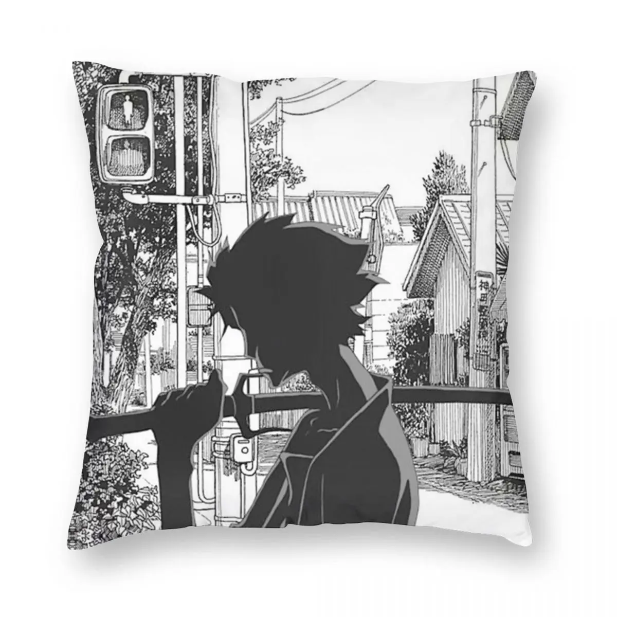 

Samurai Champloo In Black White Square Pillowcase Polyester Linen Velvet Printed Zip Decor Throw Pillow Case Room Cushion Cover
