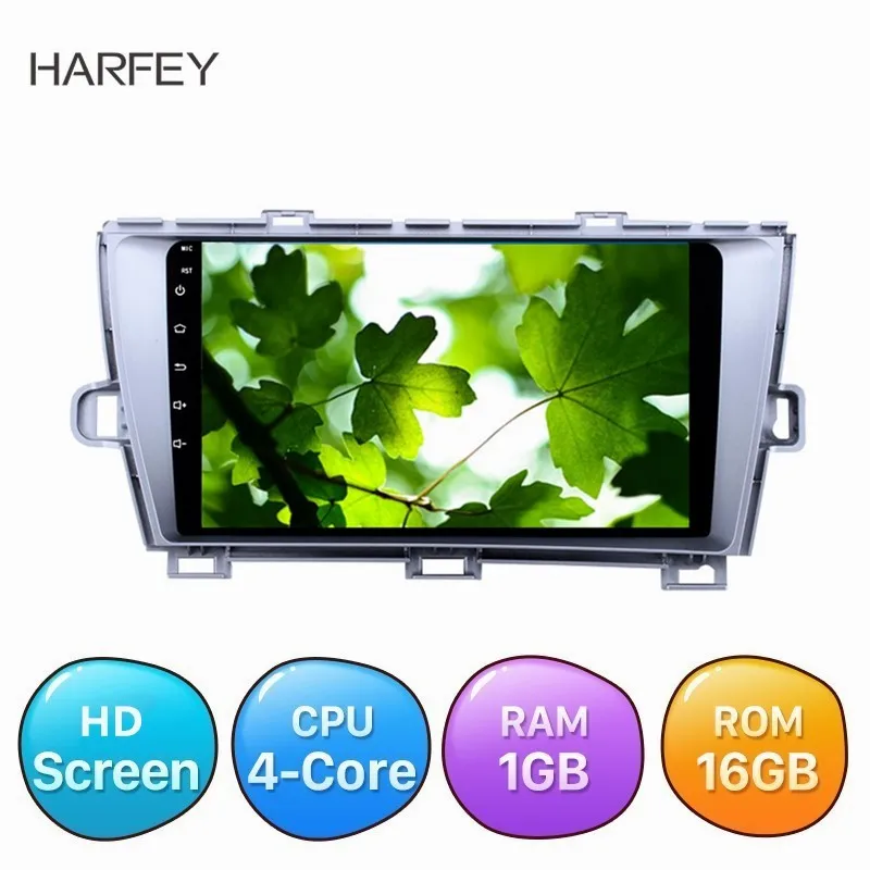 Автомагнитола Harfey для Toyota Prius 2009 2013 с левым рулем Android 8 1 GPS поддержкой Wi Fi камерой