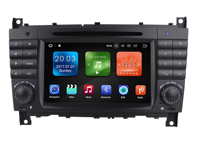 Flash Deal 4+64G Android 9.0 DSP 4G 2 DIN Car DVD GPS For Mercedes/Benz W203 W209 W219 A-Class A160 C-Class C180 C200 CLK200 radio stereo 6