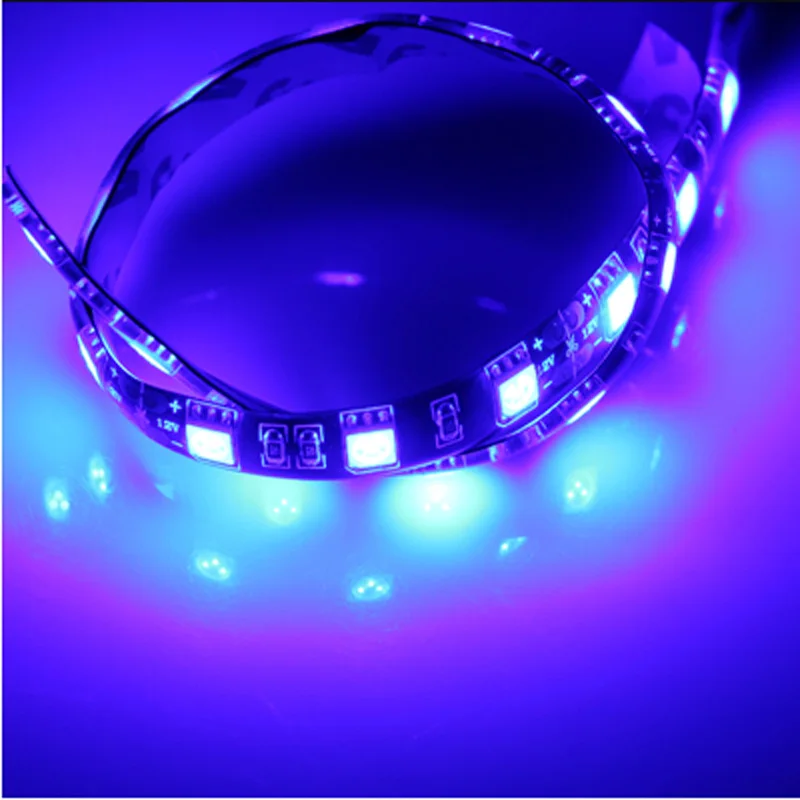 blue 12V 30 см супер яркий светодиодный дневной светильник Водонепроницаемый 5050 SMD авто декоративная Гибкая 18 светодиодный 300 светодиодный полоса противотуманная фара - Испускаемый цвет: blue