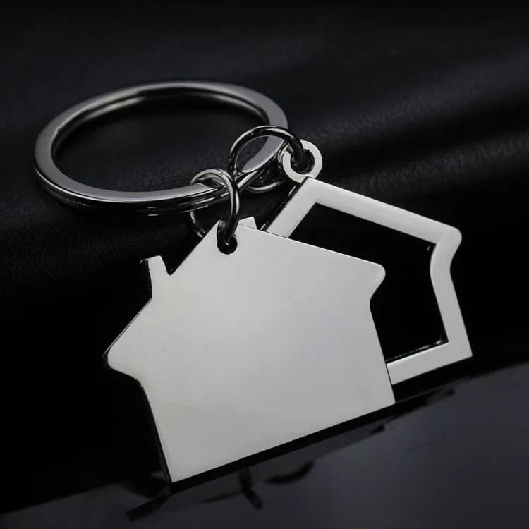 House Keychain Cabin Small Gift Pendant Creative Real Estate Opening Gift Double-Sided Laser Lettering G280