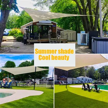 

Sun Shade Sail UV Blocks Sand Rectangle Shade Sail Awning Durable Shade Cover for Deck Patio Garden Yard WXV Sale