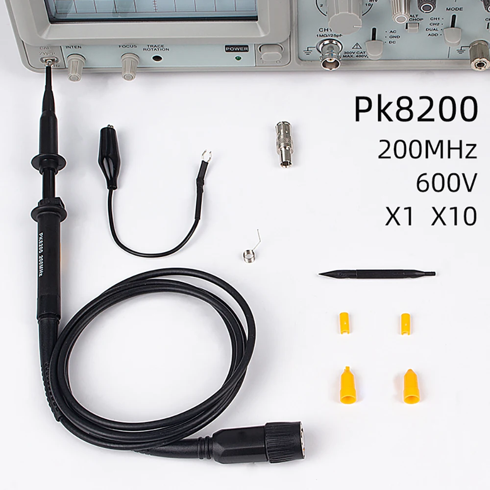 Цифровой Пробник осциллографа X1 X10 DC-100Mhz 600V Osciloscopio тестовые зонды для Tektronix HP PK8200