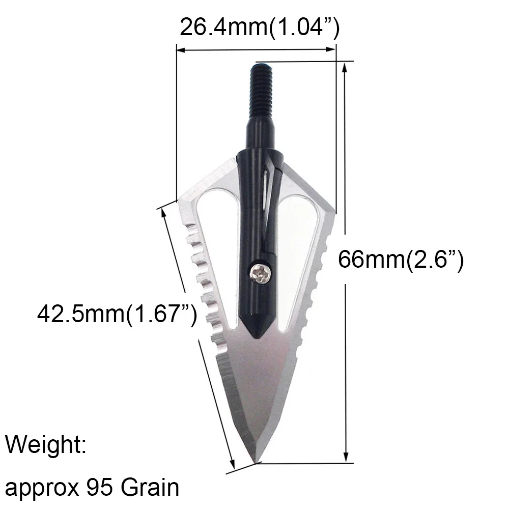 6 шт. для стрельбы из лука фиксированные 4 лезвия броудхедов охотничьи наконечники стрел плоские края/зубчатые края