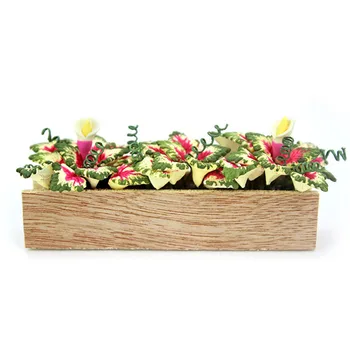 

Dollhouse Flower Miniature Exquisite Plant Ornament Garden Decor Flower Diy Mini Doll House Accessories - Taro Flower Trough