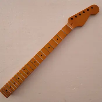

New Full scalloped Guitar Neck Replacement 22 Fret Maple ST style yellow gloss