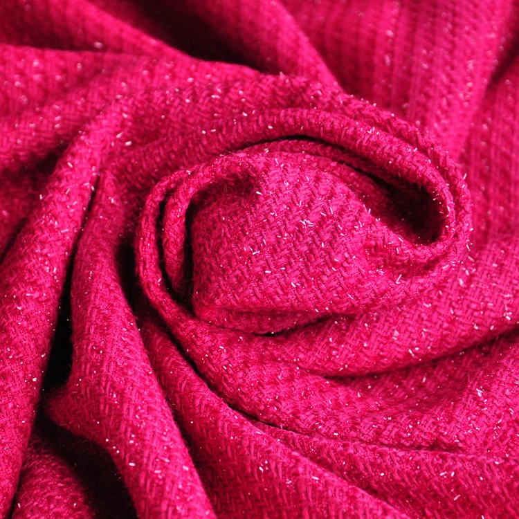 Розовый и фиолетовый с блестящей линией тканый твид ткань цена за 1/2 метров 5" в ширину