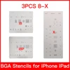 19 pcs conjunto completo IC Chip BGA Reballing Stencil Bluetooth Para iPhone XS MAX XR 8p 7 6 6 s SE 5S 5C 5 4S iPad de alta calidad ► Foto 3/6