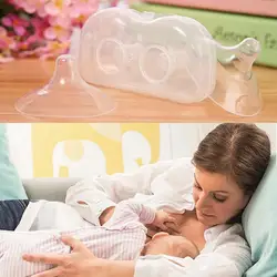 Protecteur de mamelon en Silicone, 2 pièces, fin, 4 trous, demi cercle, bouclier d'allaitement 