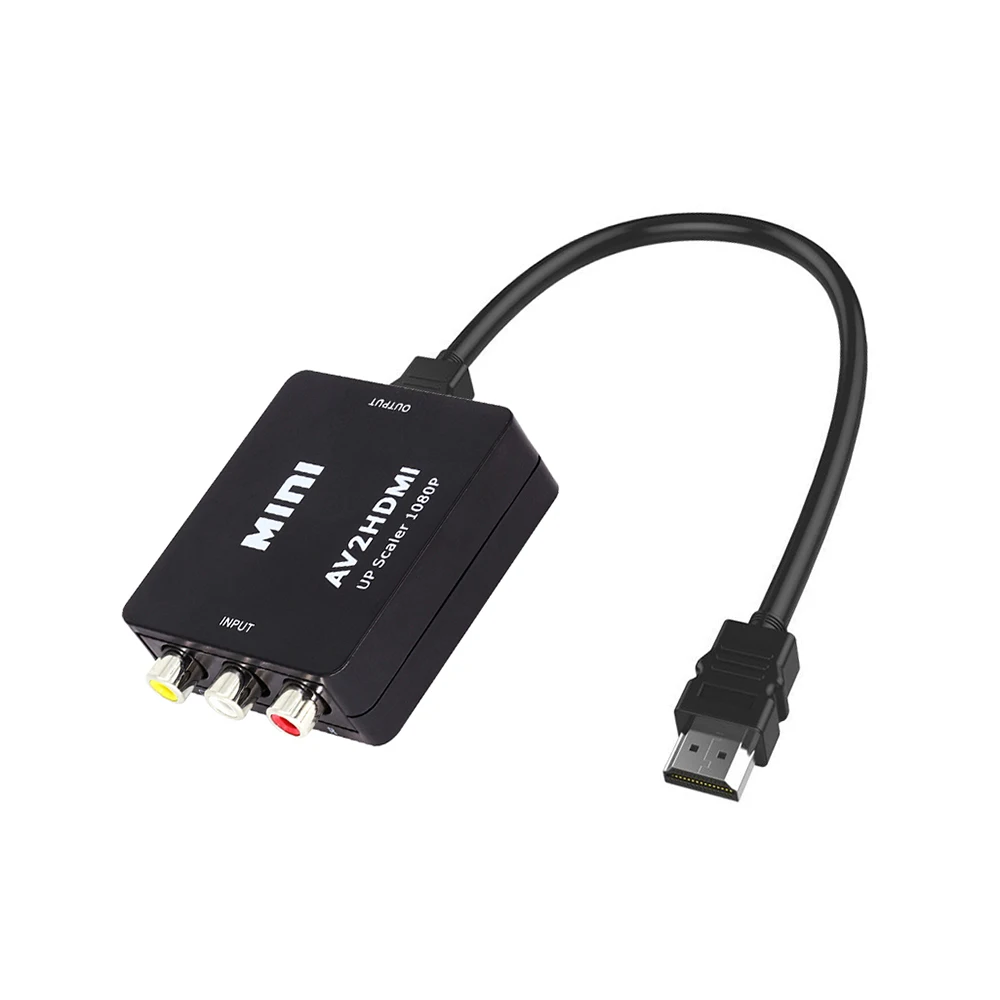 Мини AV к HDMI конвертер адаптер AV CVBS 3RCA к конвертер HDMI 1080P видео AV2HDMI конвертер для HDTV PS3 PS4 DVD PC