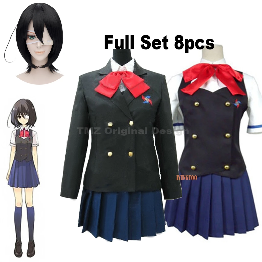Custom-made Another Misaki Mei Cosplay Costume with Eyemask!free shipping Custom-made Another Misaki Mei Cosplay Costume with Eyemask!free shipping