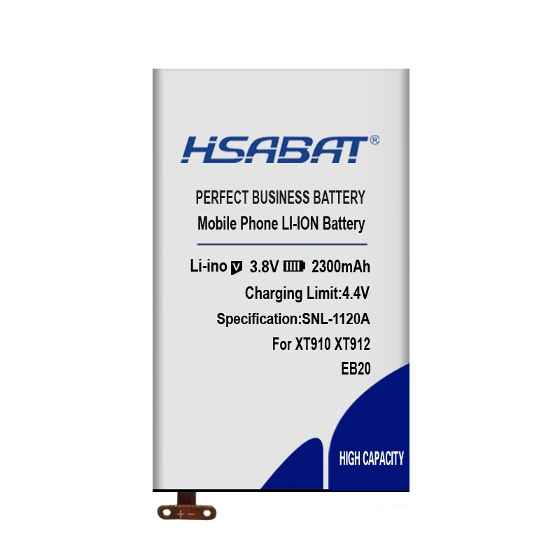 HSABAT 2300 мА/ч, Батарея для Motorola EB20 Droid RAZR SNN5899A SNN5899 SNN5899B XT910 XT912 T5 Atrix HD MB886