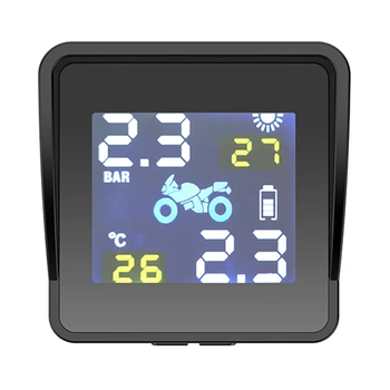 

Wireless Motorcycle Tire Pressure Monitoring System Waterproof Cordless Real-time Pressure Detection Monitor Alarm Tester