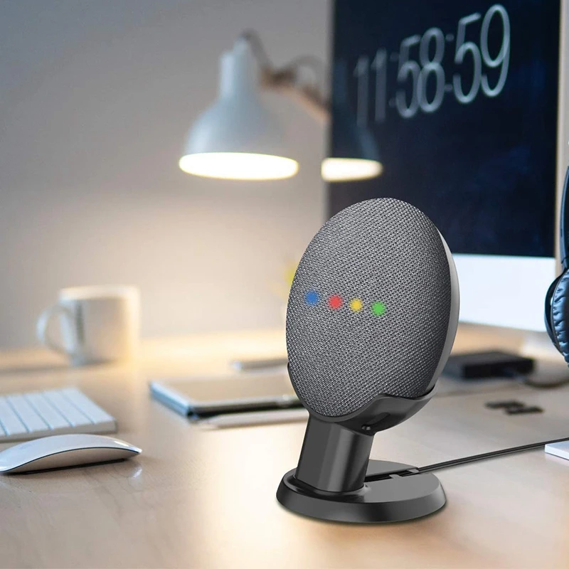 Для Google Home мини-подставка с креплением голосовые ассистенты компактный держатель для кухни спальни для учебы аудио держатель Acesorios(черный