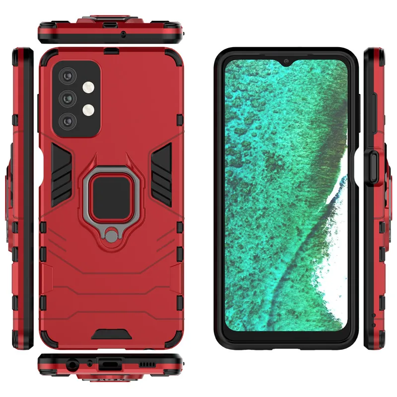 Кольцом держателем для Samsung Galaxy A32 чехол A12 A42 5G A7 A8 плюс 2018 телефона повышенной