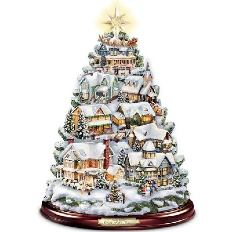 20x30cm Christmas Tree Rotating Sculpture Train Decorations Paste Window Stickers Winter Home Decor | Дом и сад