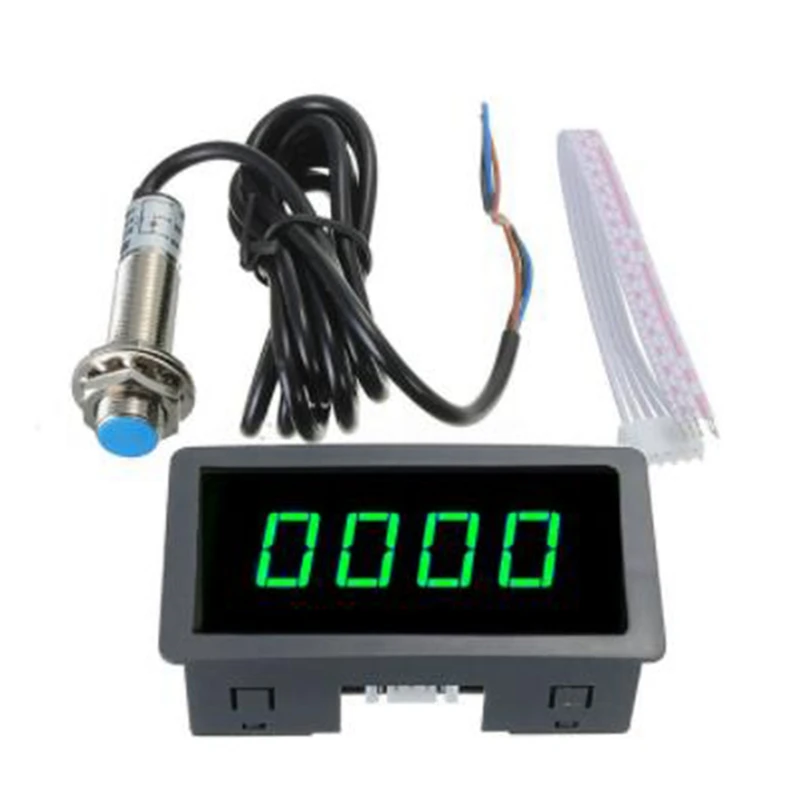 HOT 4 Digital LED Display Tachometer RPM Speed Meter High Precision With Hall Proximity Switch Sensor NPN | Обустройство дома