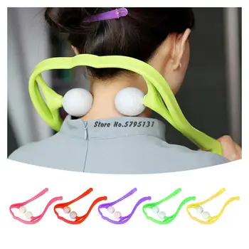

1pcs New 34*17cm Cervical Massager Pressure Therapy Multi-function U-shaped Neck Massager Plastic Manual Relieve Neck Pain