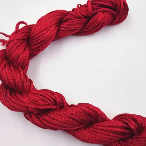 Dark red 29 цветов новая нить плетеная нить для изготовления ювелирных изделий DIY нейлоновый шнур 1 мм* 21 м китайский узел, браслет - Цвет: Dark red