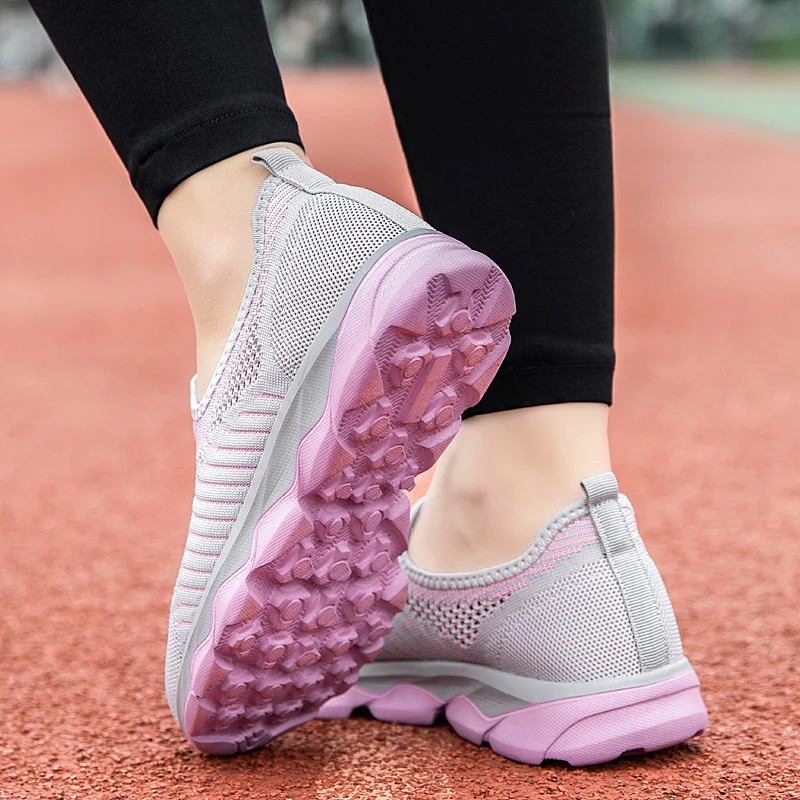 Women's Sports Shoes, Casual Shoes, Comfortable Mesh Lace, Short and Fat Women's Vulcanized Shoes, Mom and Dad's Shoes